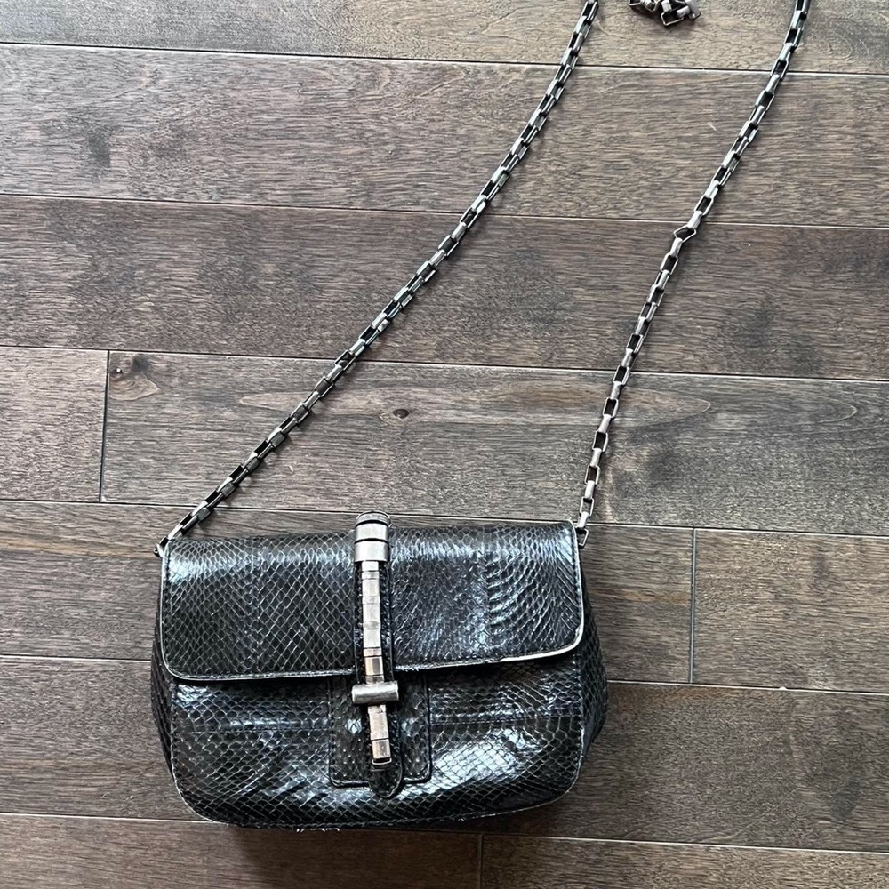 Isabel marant black leather python bag - Picture 3 of 7